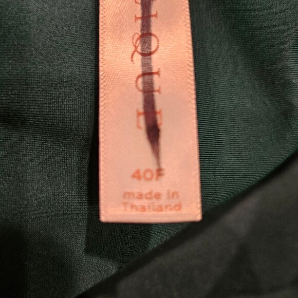 Cacique Polka Dot Full Coverage Lightly Lined Bra 40F Green Adjustable Straps - Picture 5 of 16